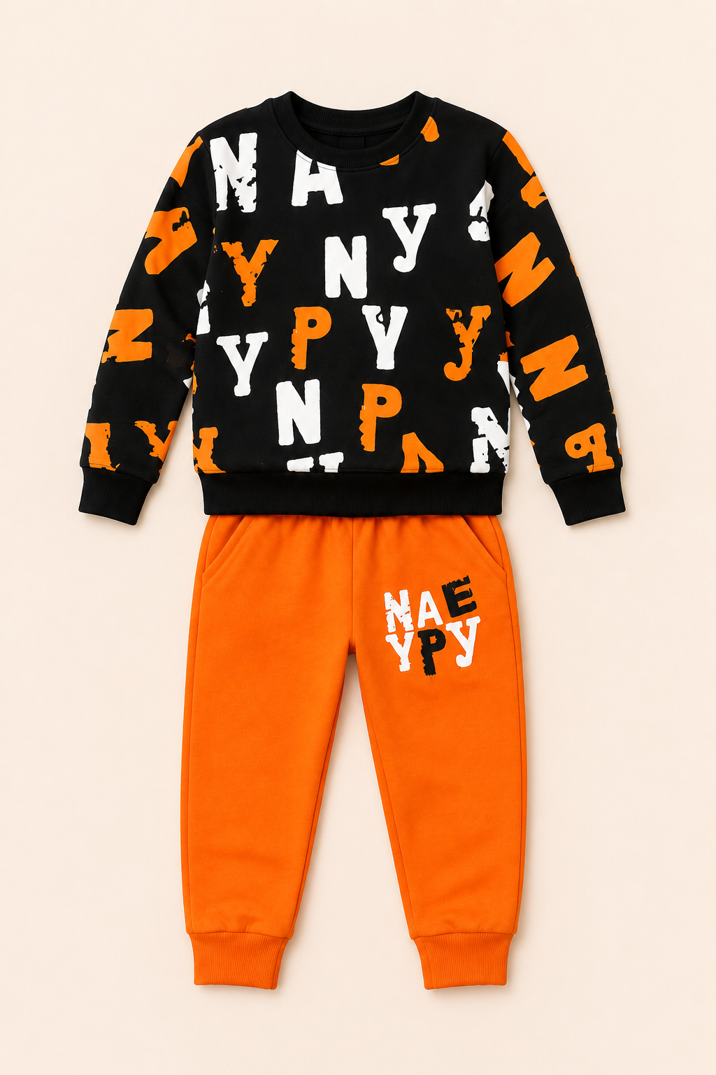 Alphabets Printed Sweatshirt With Trouser