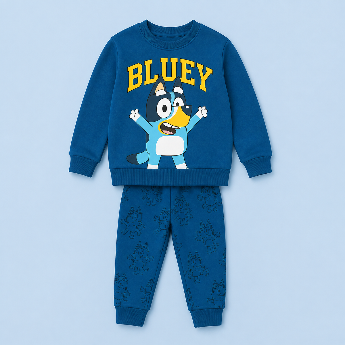 Bluey Printed Blue Sweatshirt With Trouser
