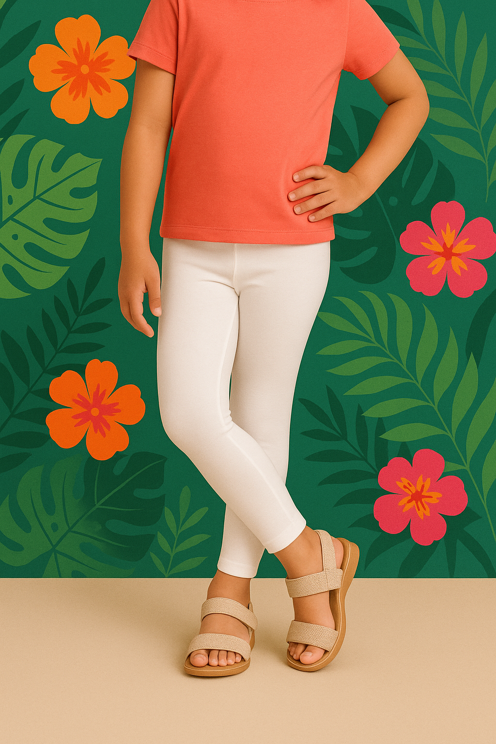 GIRLS PREMIUM SOFT COTTON PLAIN TIGHTS