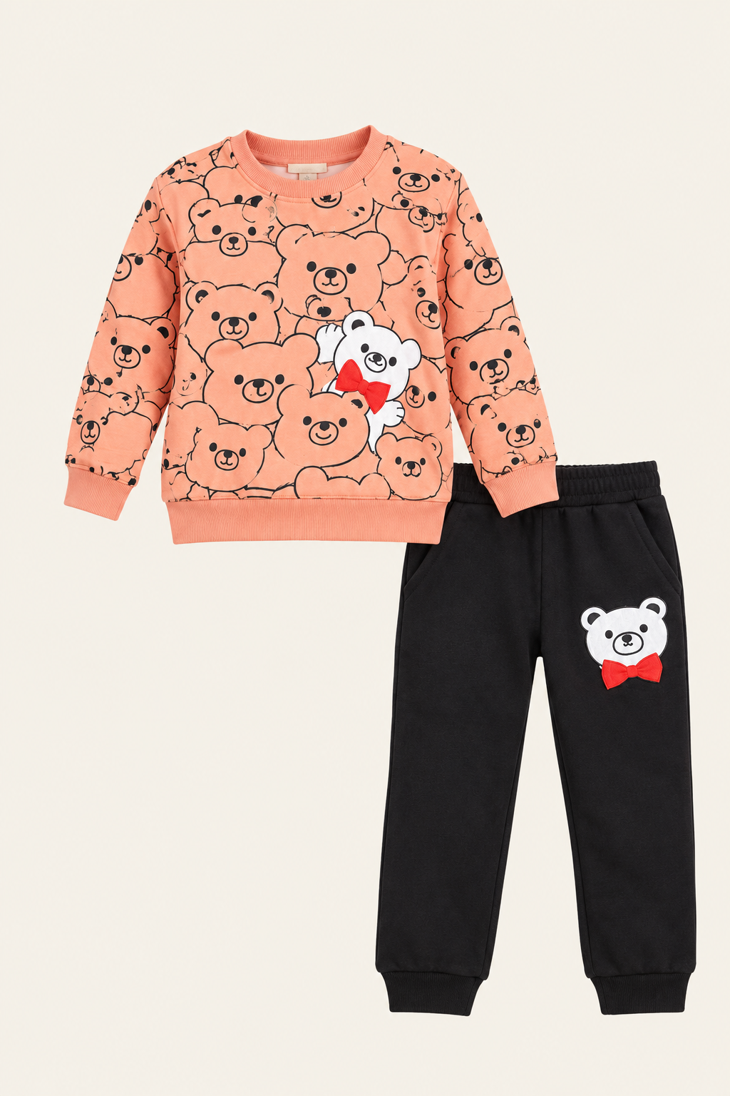Teddy Bear Printed Sweatshirt With Trouser