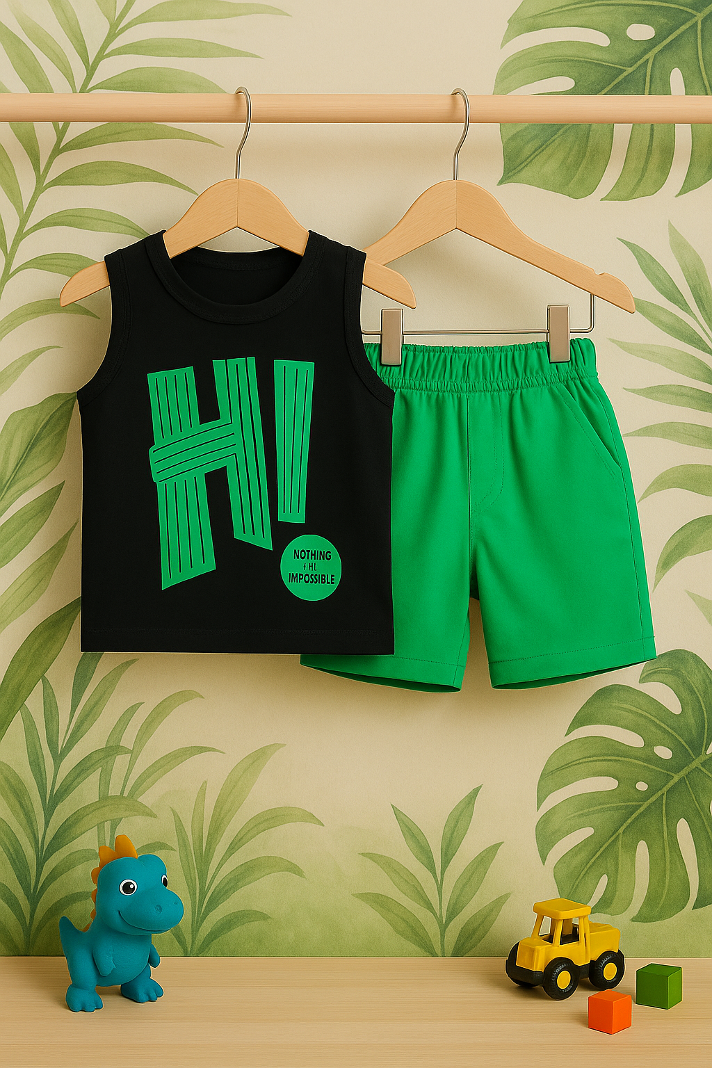 Boys Hi Printed Tanktop Niker-Suit (1-10)Y