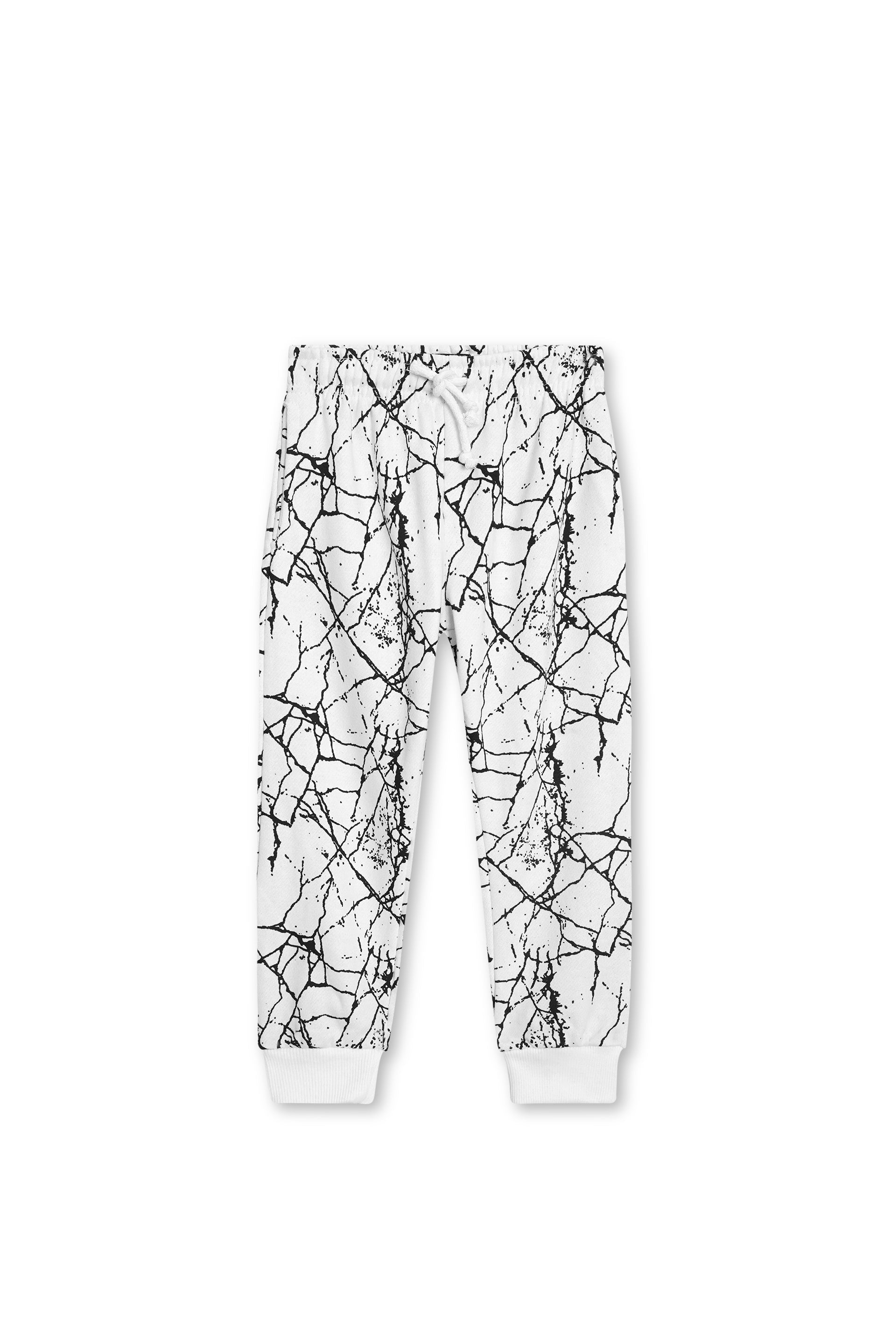 Boys/Girls Premium Fleece Printed Trouser white