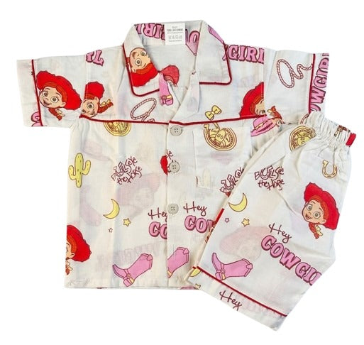 Girls Cotton Night Suit with Shorts