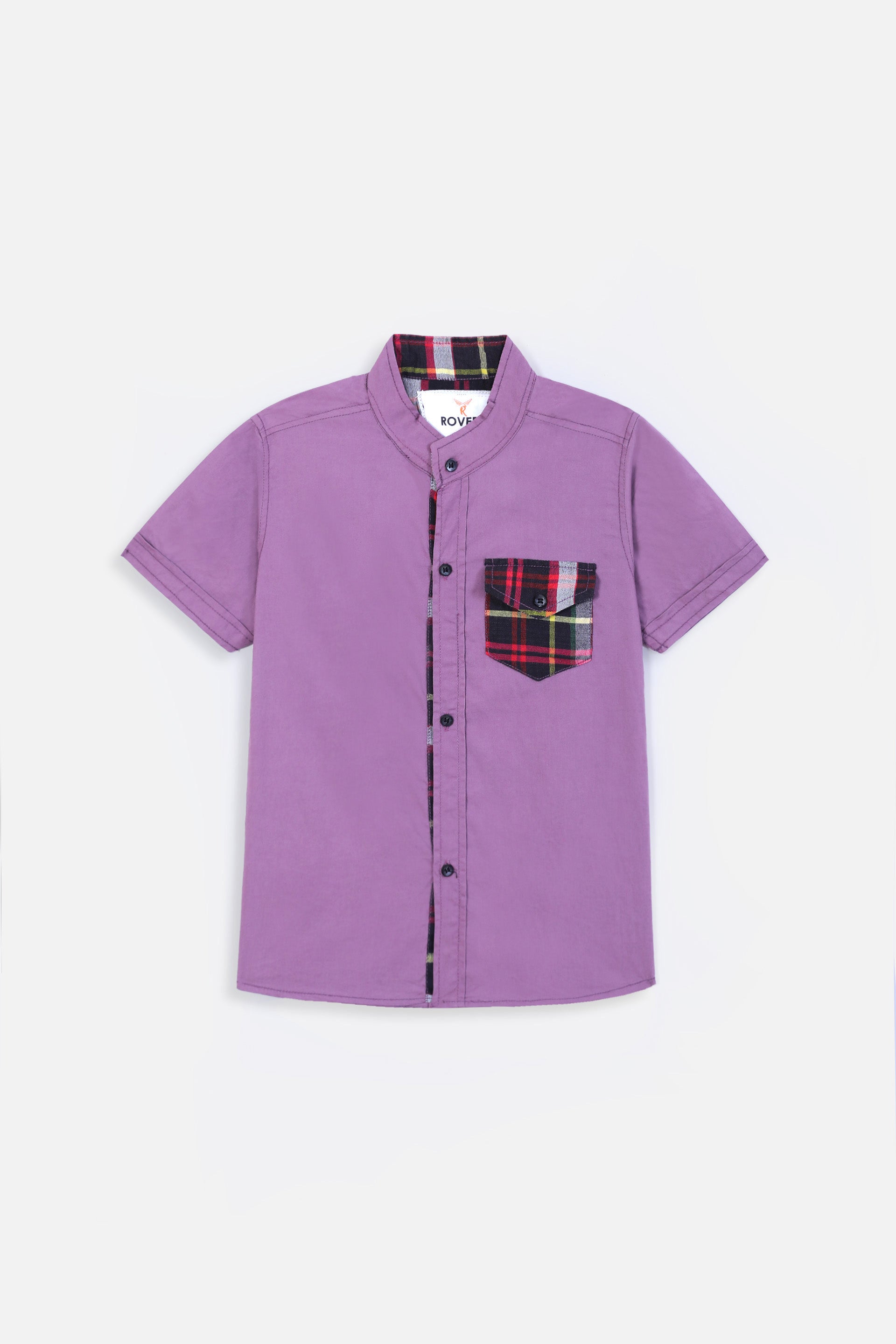 Kids Purple Cotton Casual Shirt