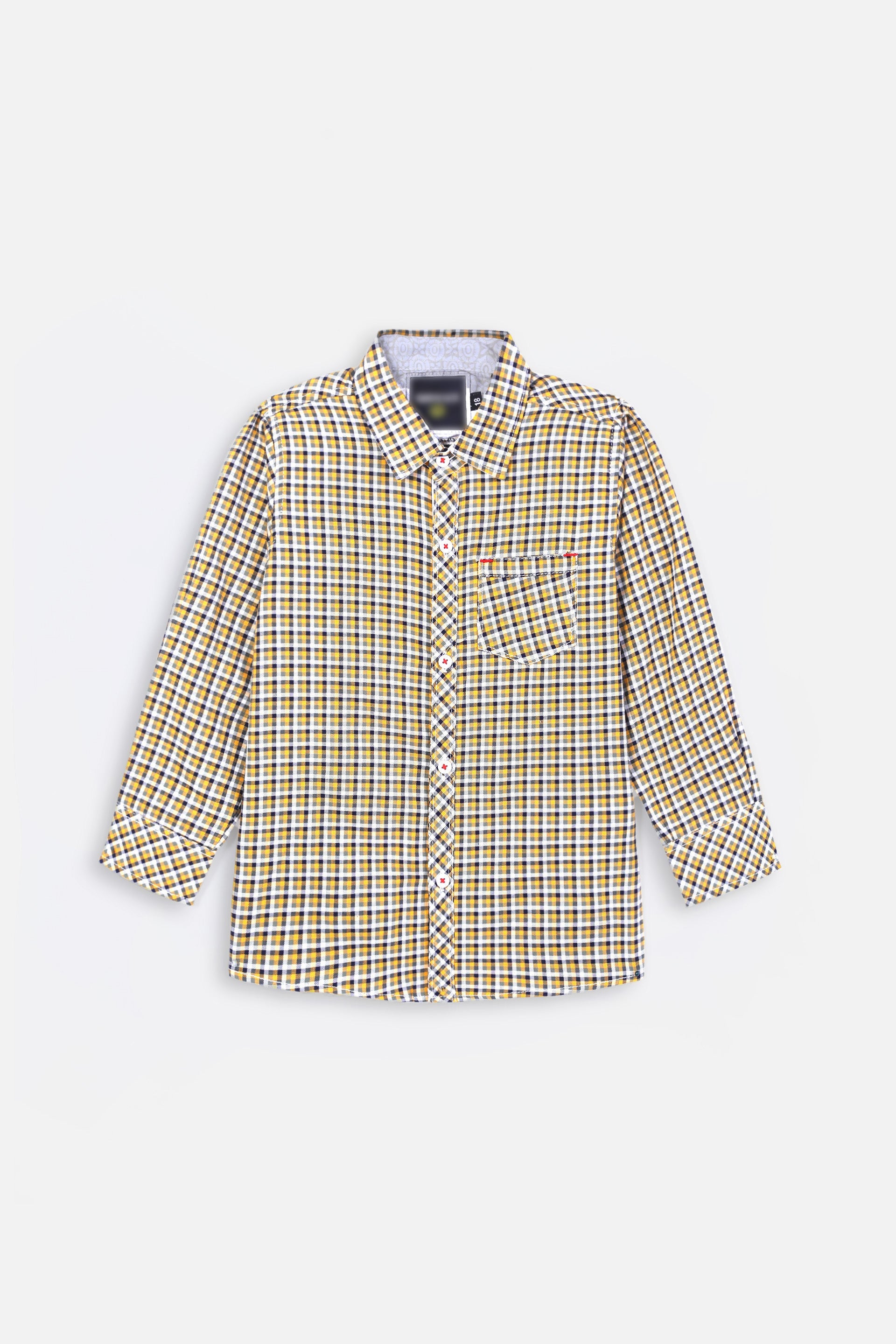 Full Sleeve Brown Check Casual With Inner Shirt For Boys