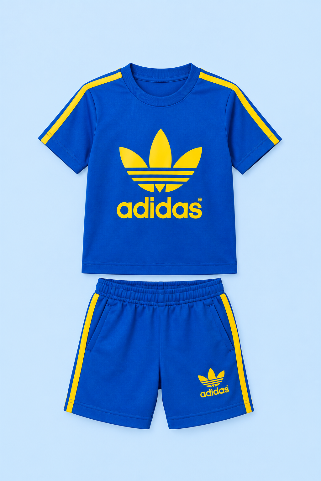 Adidas Boys Blue T-Shirt & Shorts Set