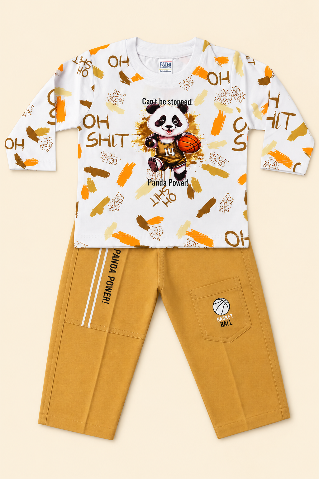 Boys Beige Polo & Denim Shorts Set – Smart Casual