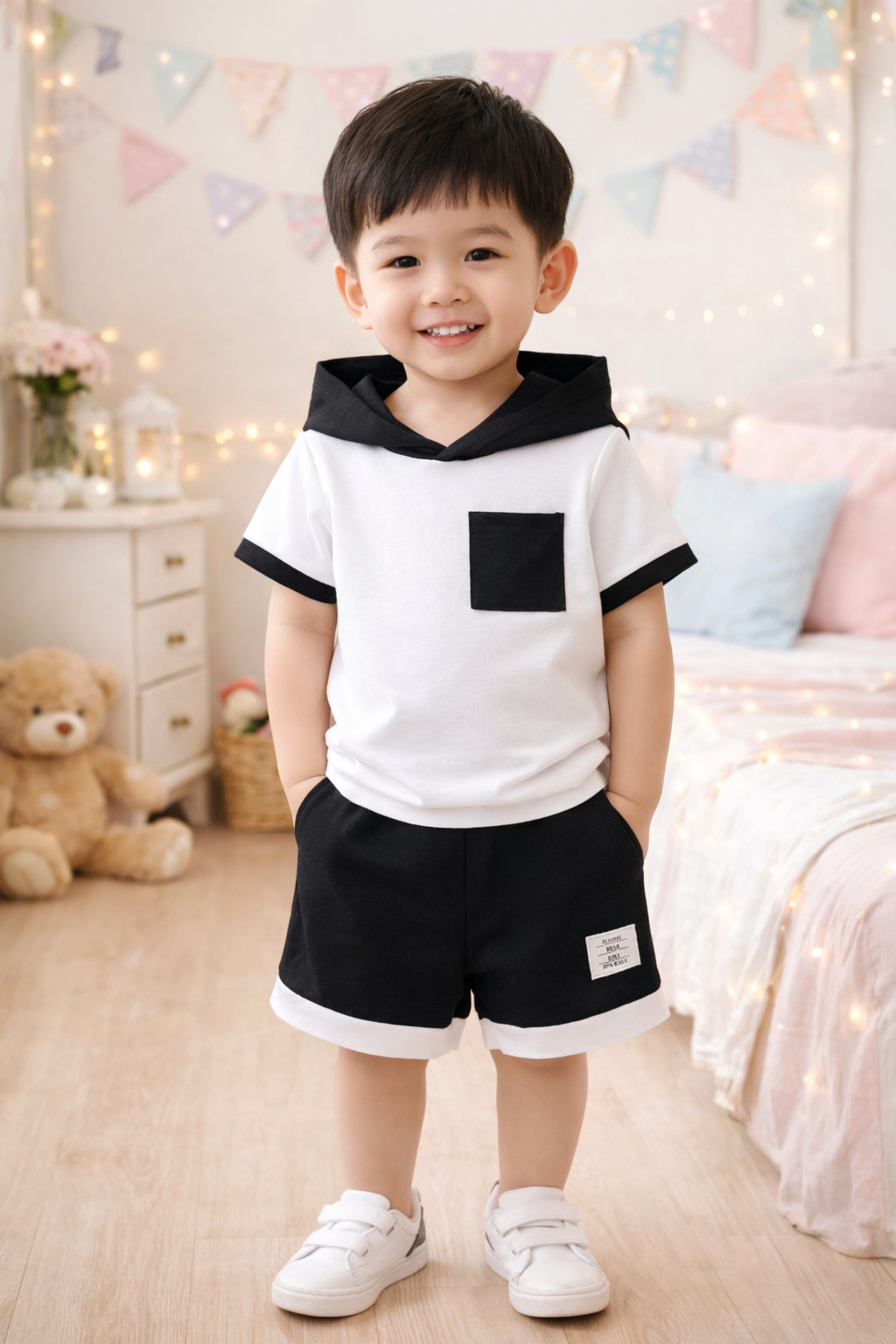 Boys Hooide Style Niker-Suit (1-10)Y)