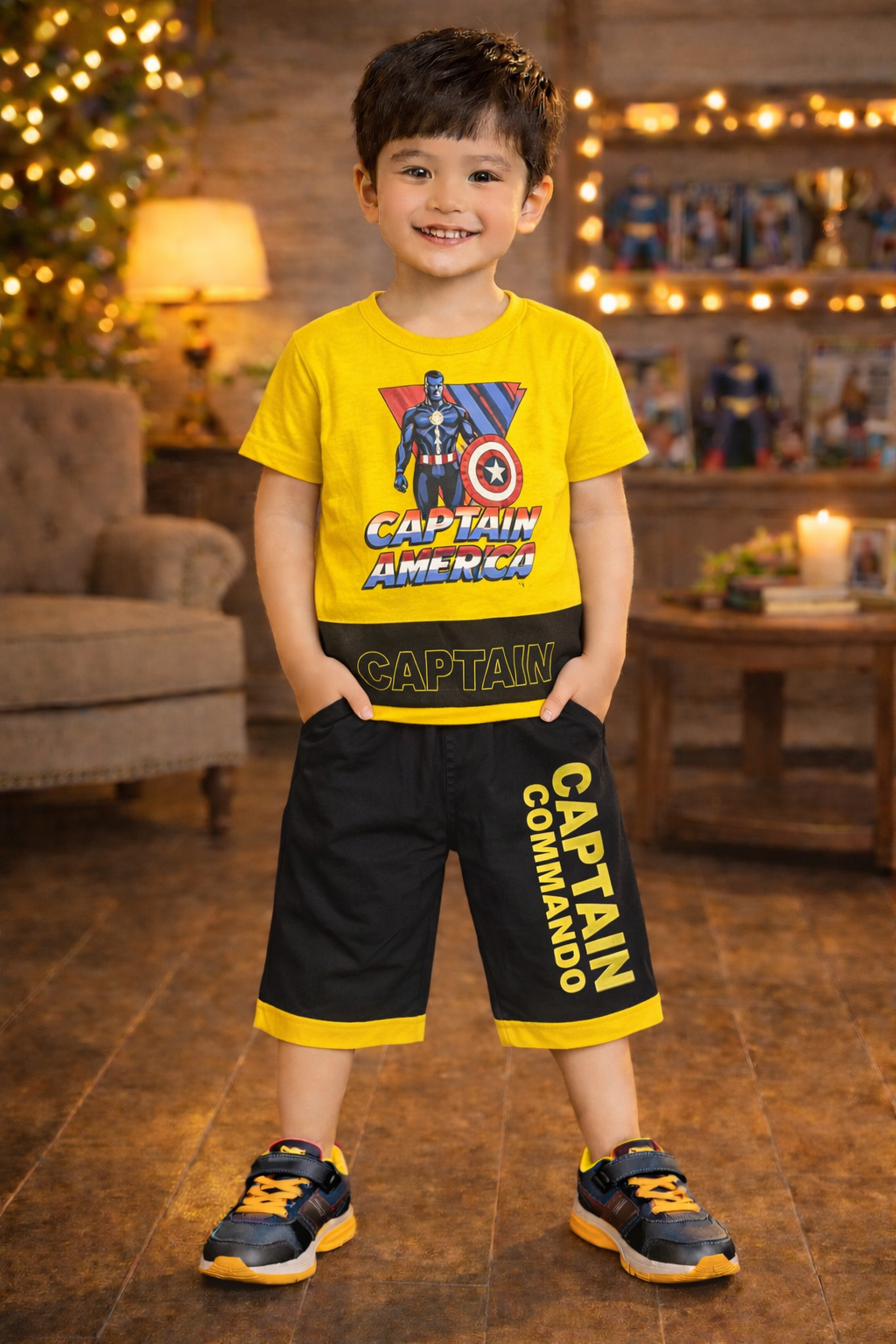 Boys Captain America printed Niker-suit (1-10)Years