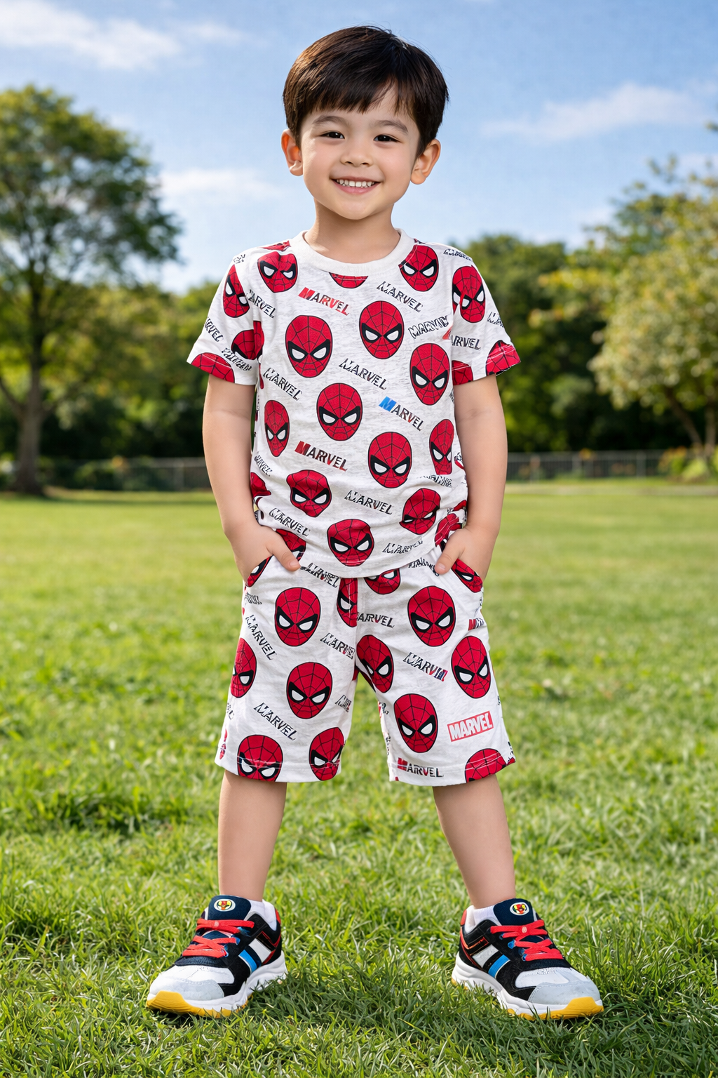 Boys Full Body Spider Man printed suit (1-10)Years