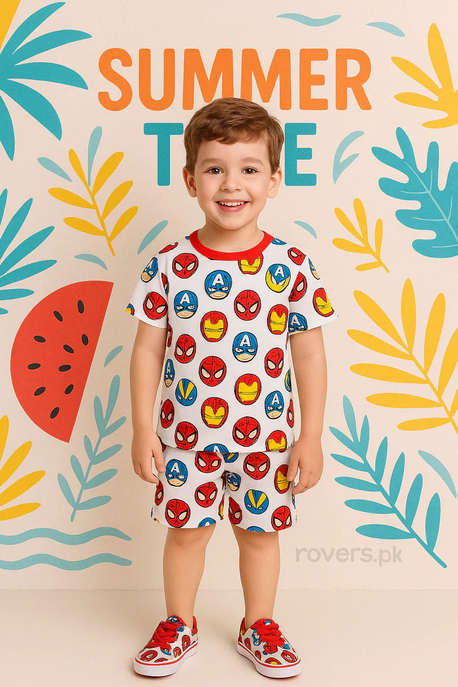 Boys Full Body Marvel printed suit (1-10)Years