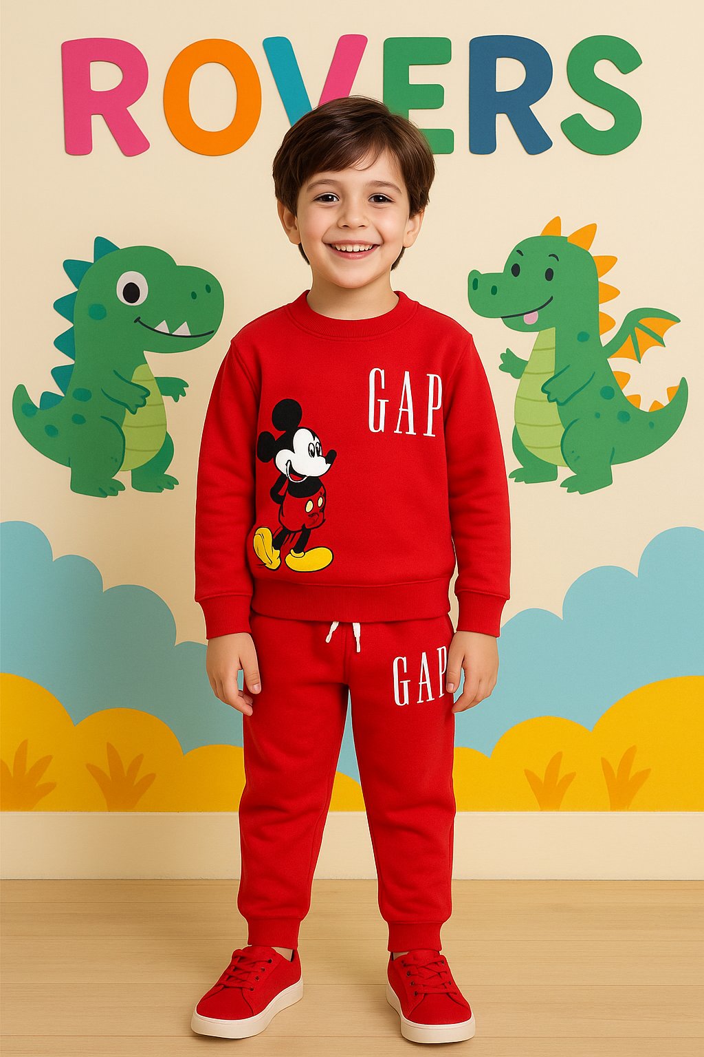 Boys Premium Quality "Mickey GAP" Printed Fleece Suit