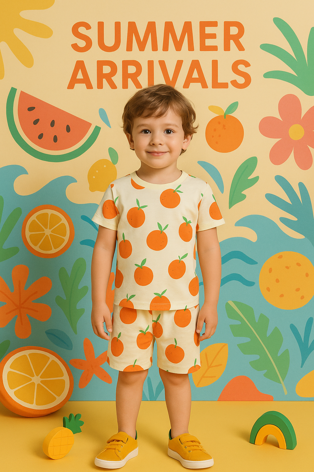 Boys/Girls Full Body Fruit Print Niker-Suit (1-10)Y