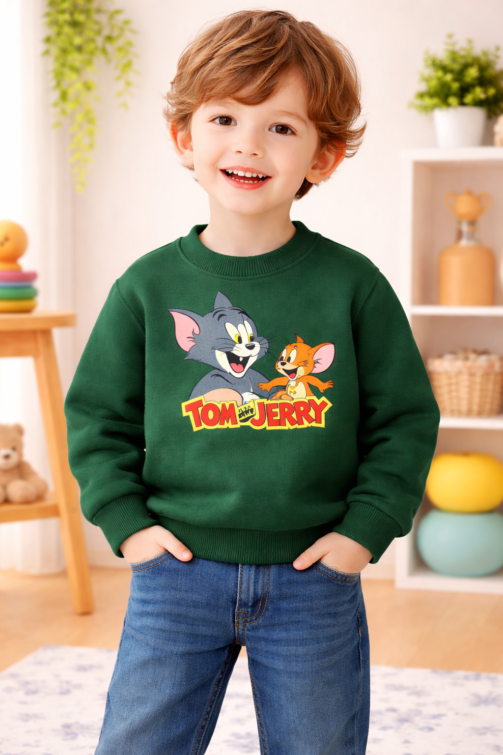 Boys/Girls Premium Fleece printed Sweat Shirt (3-14)