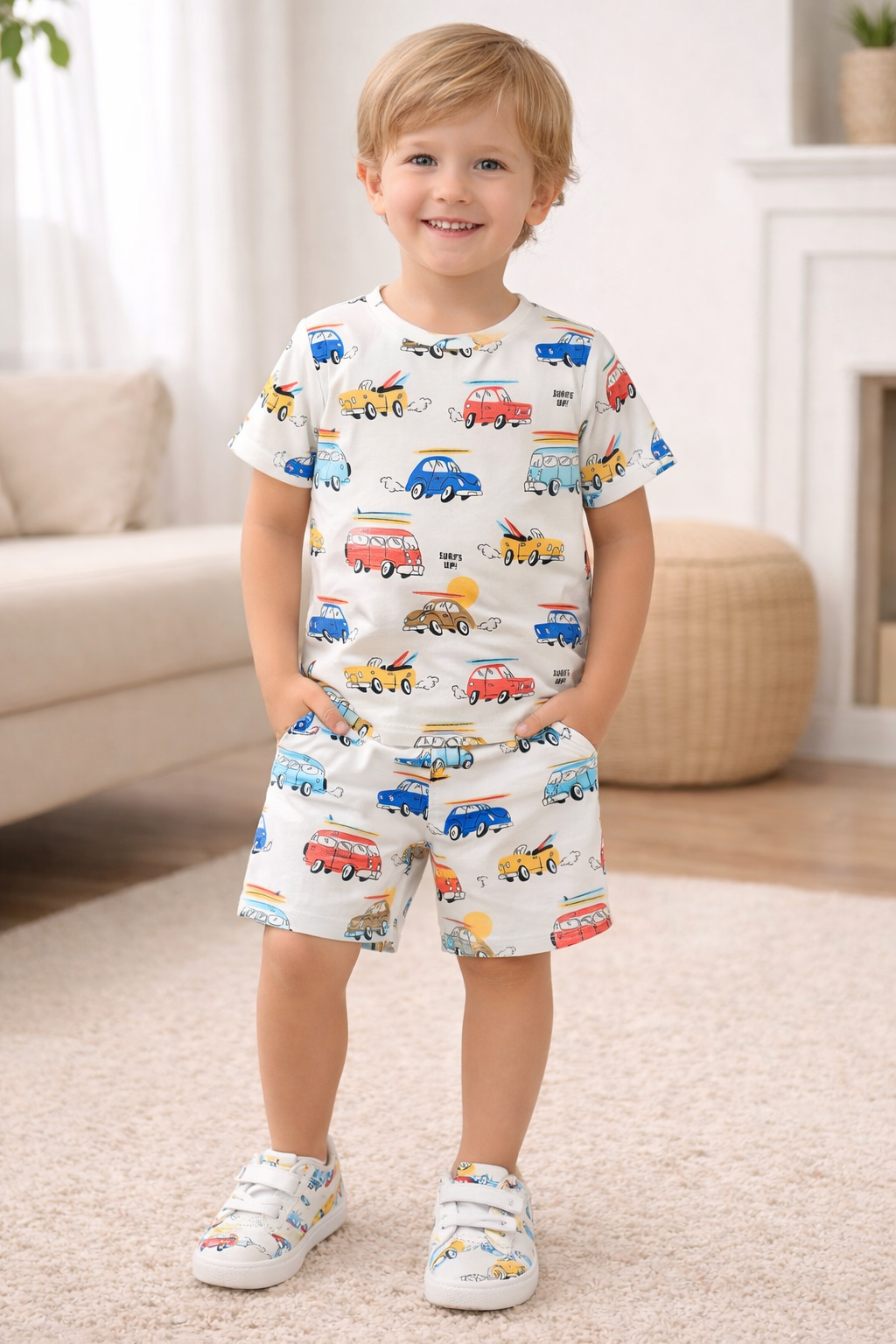 Boys/Girls Full Body Car printed suit (1-10)Years