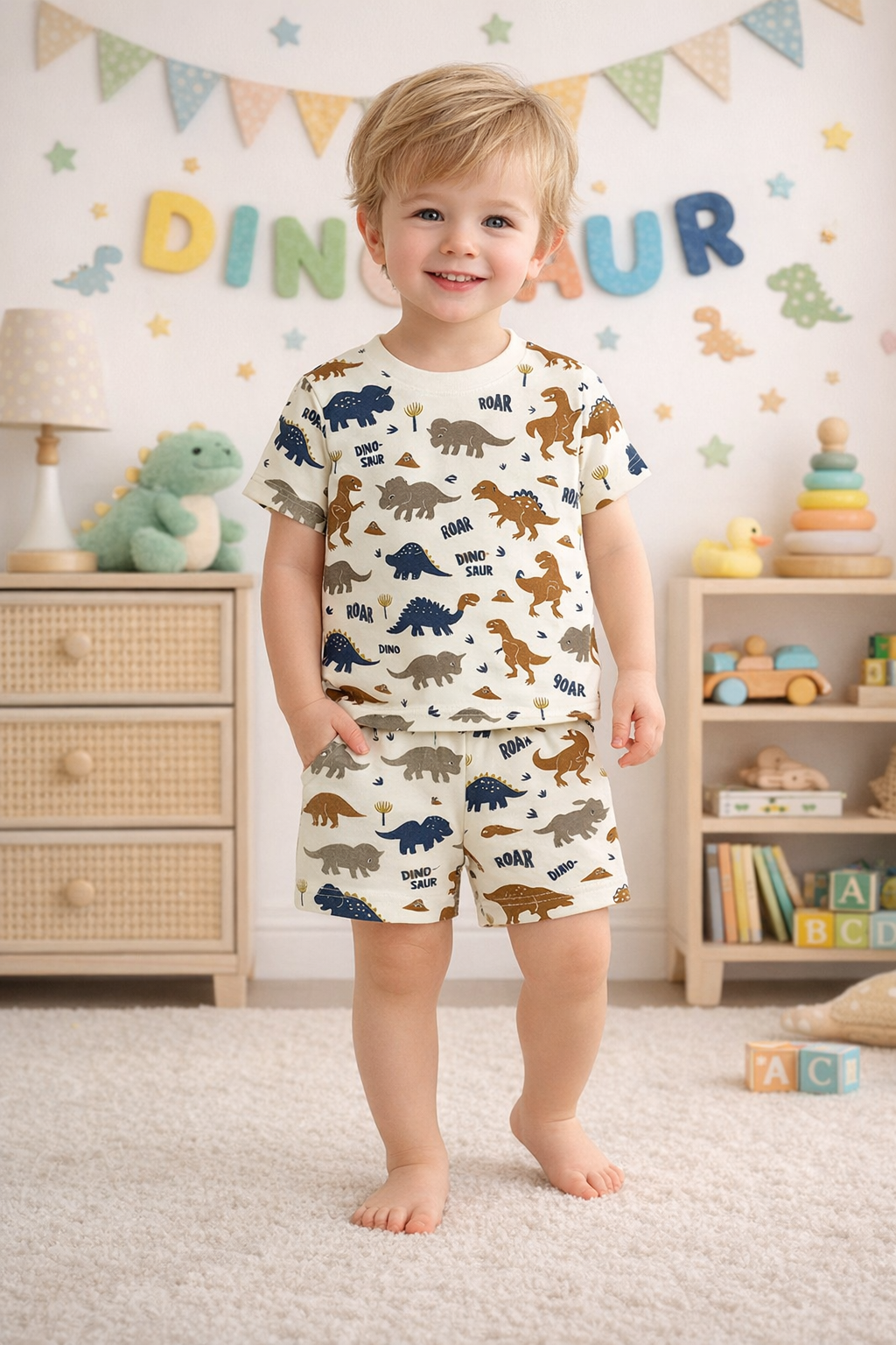 Boys Full Body Multiple Dino Printed suit (1-10)Years