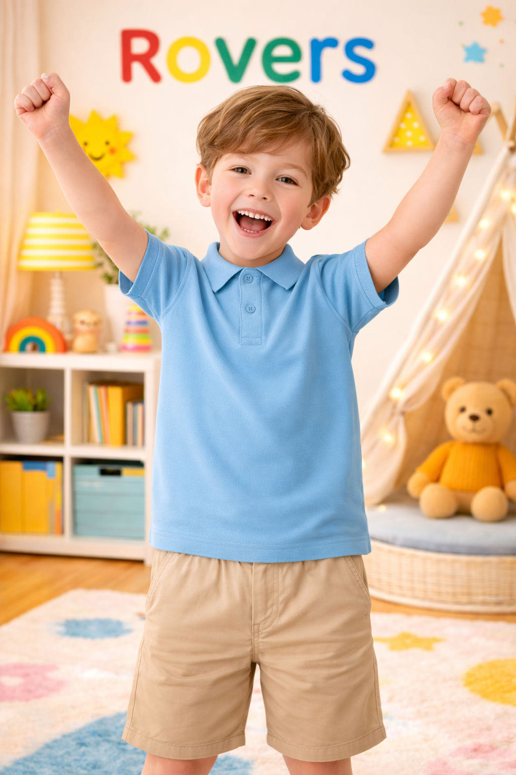 BOYS SKY BLUE PQ POLO (1-16)Y