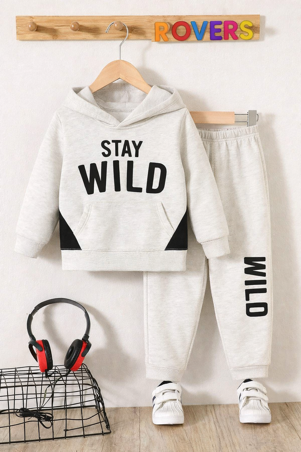 Boys Premium Quality "WILD" Printed Fleece Hood-Suit Suit