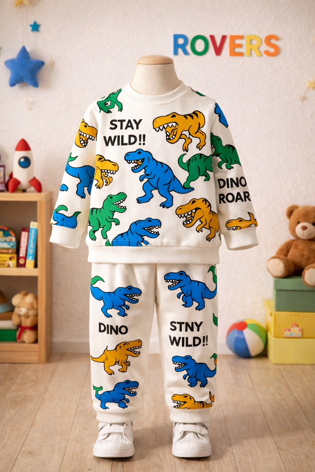 Premium Quality "Dino" Printed Fleece Suit