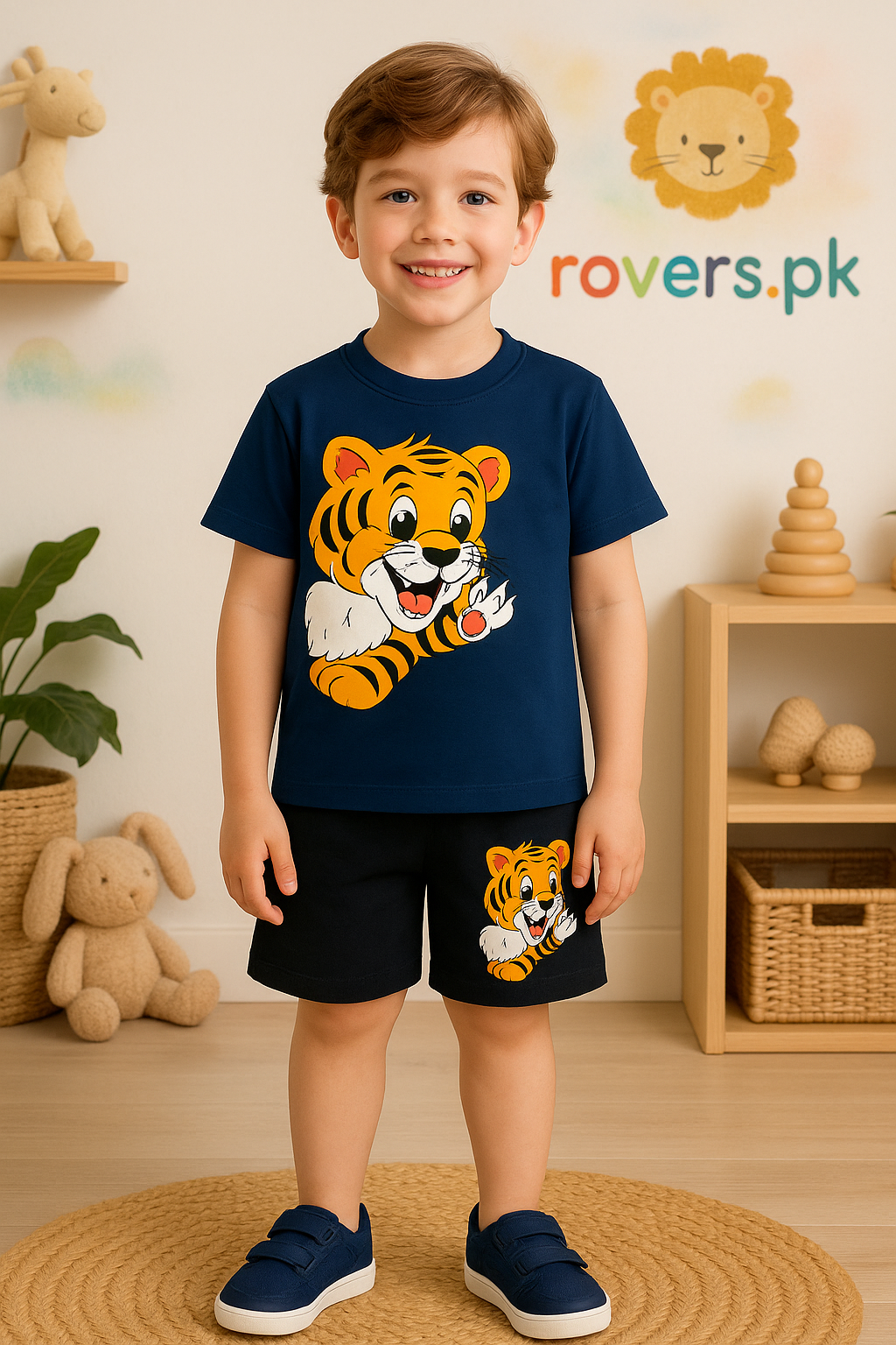 Boys Lion Printed Niker-Suit (1-10)Y