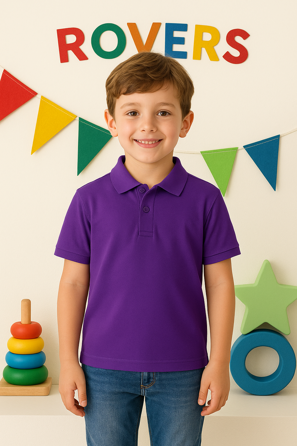 BOYS PURPLE PQ POLO (1-16)Y