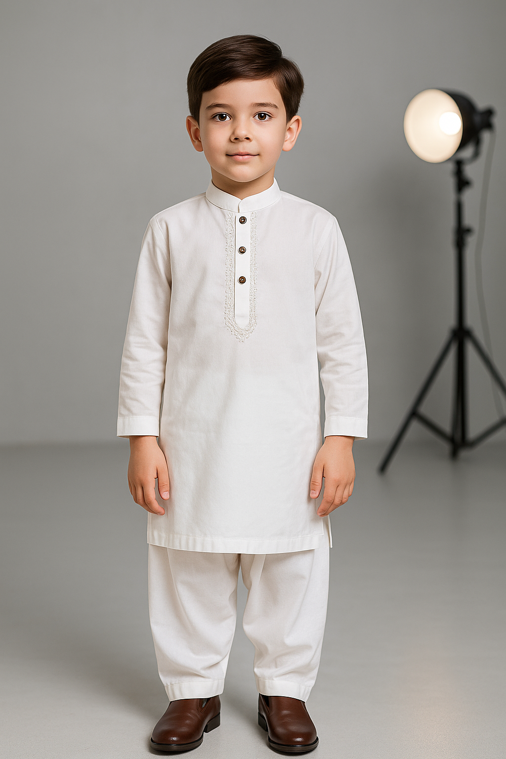 2-piece Cotton Embroided Kurta Shalwar