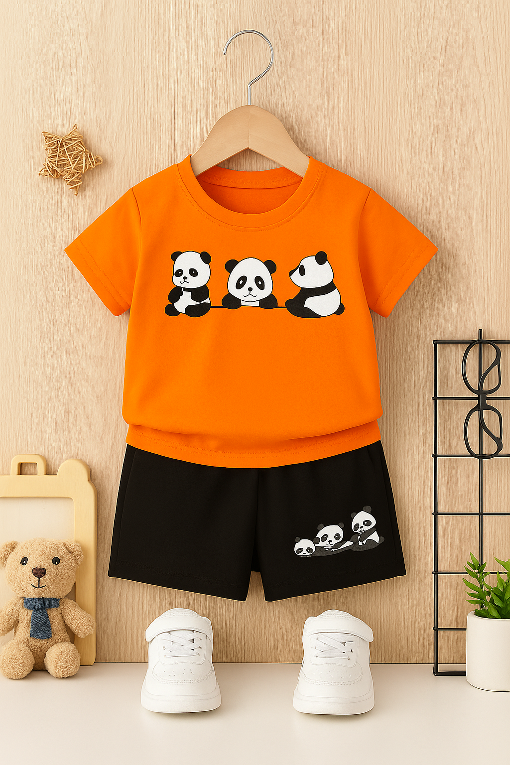 Boys Lazy Bear Printed Niker-Suit (1-10)Y