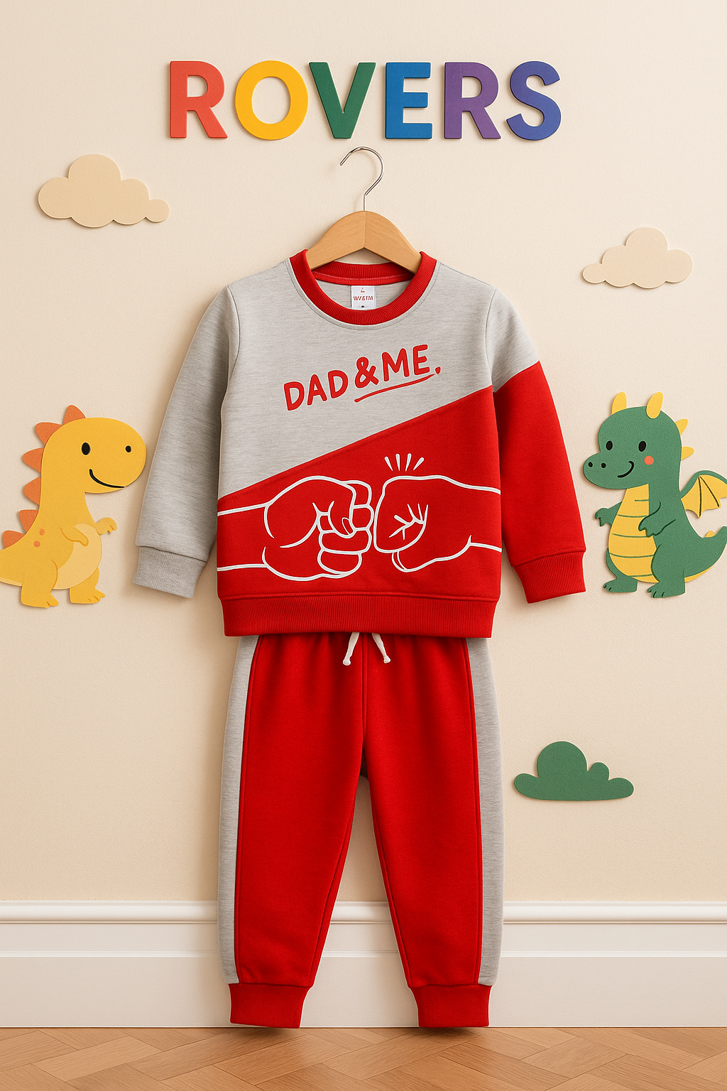 Boys Premium Quality "DAD & ME" Printed Fleece Suit