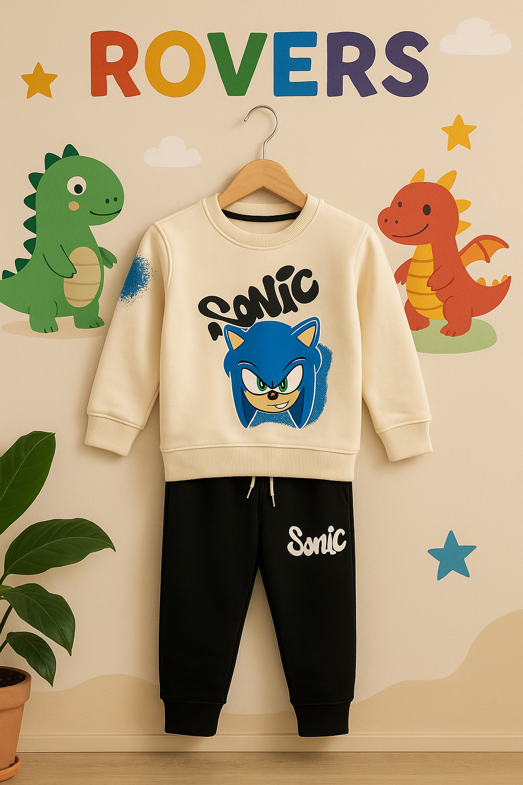 Boys Premium Quality "Sonic" Printed Fleece Suit