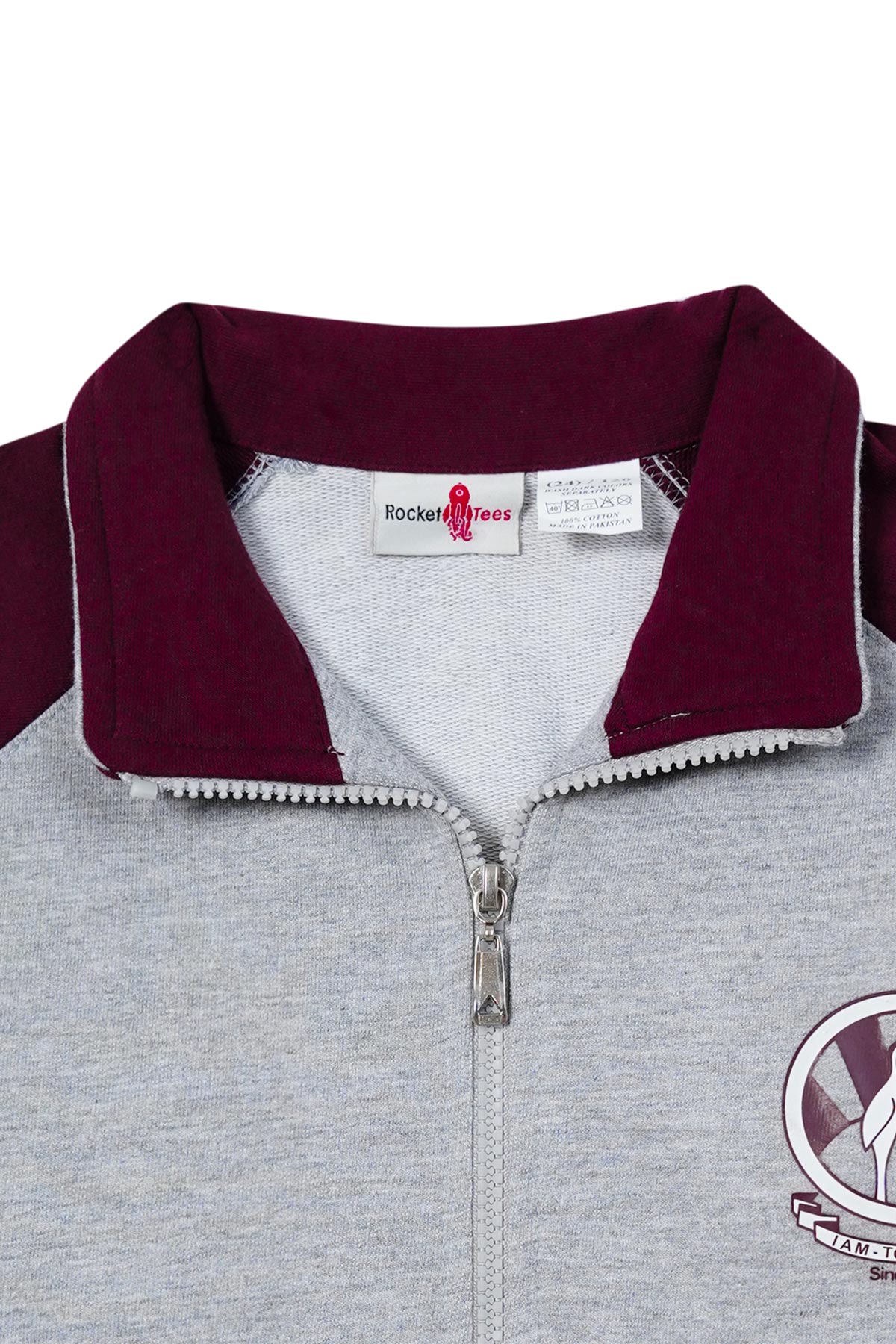 BOYS REGLAN SLEEVE COLOR BLOCK ZIPPER