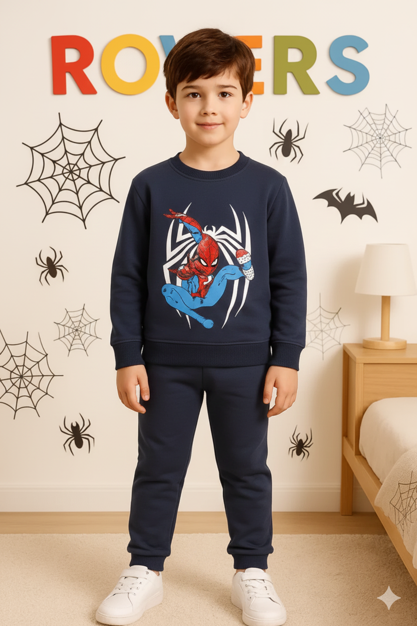 Premium Quality "Spider" Printed Fleece Suit
