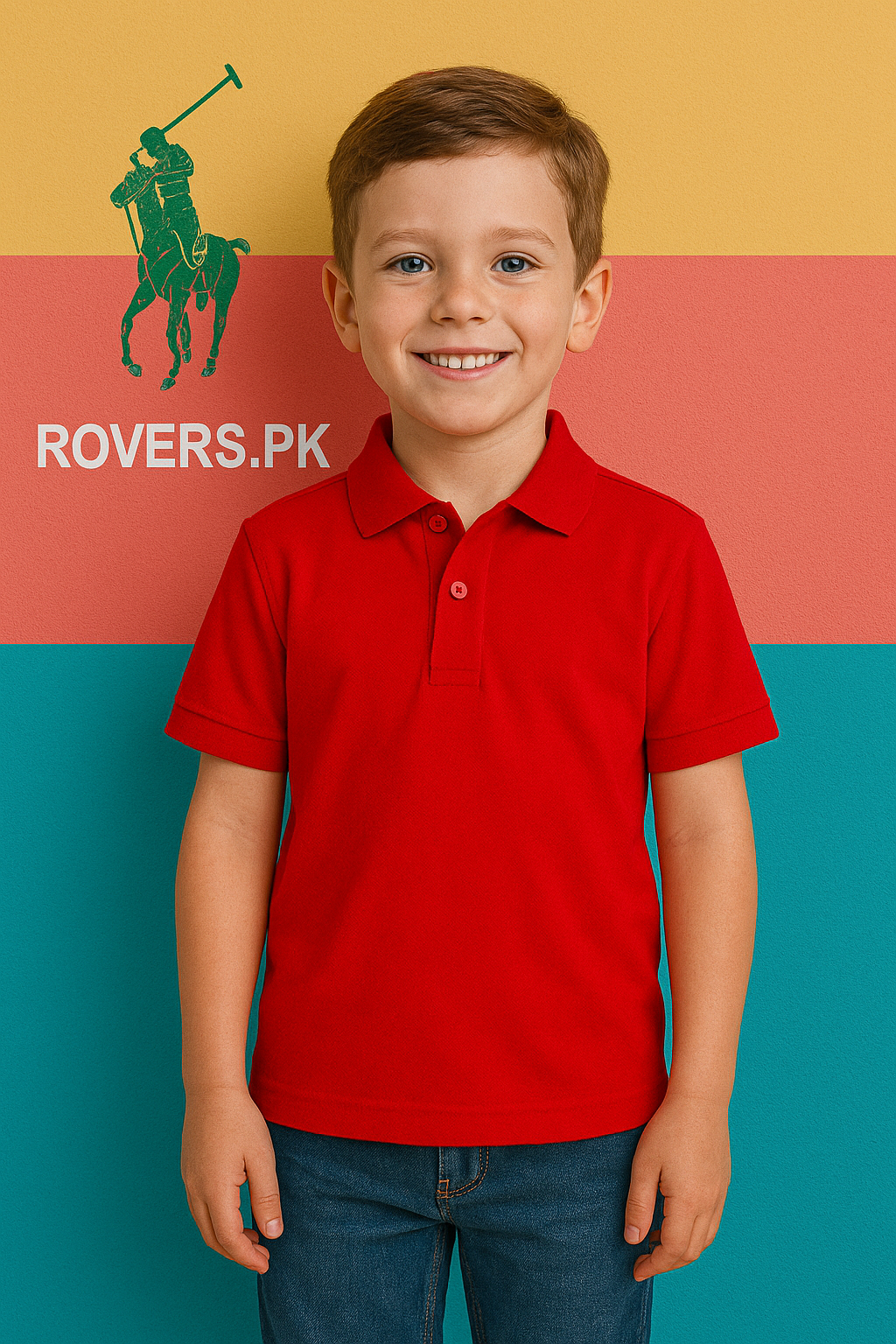 BOYS RED  PQ POLO (1-16)Y