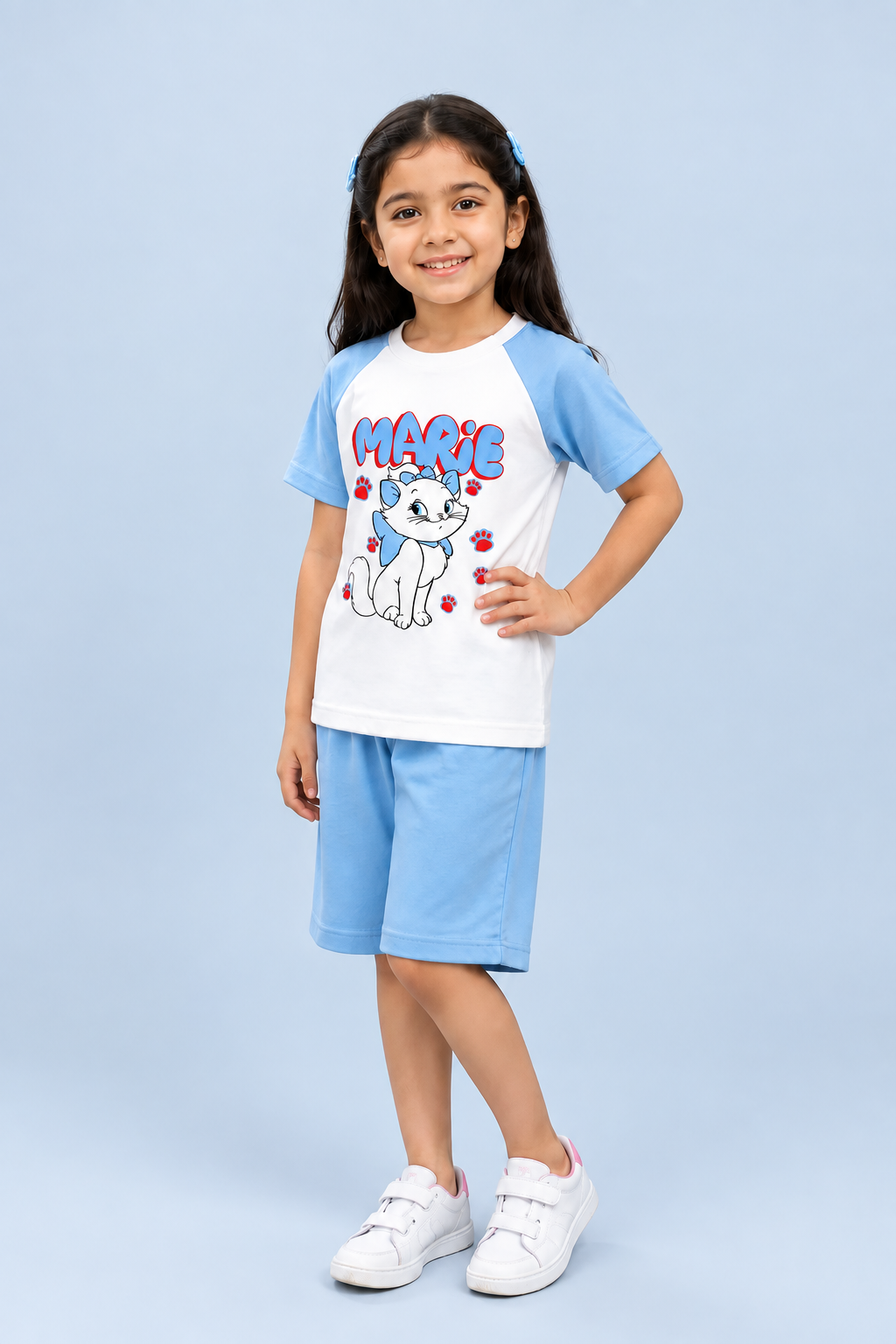 Marie Cartoon T-Shirt & Shorts Set