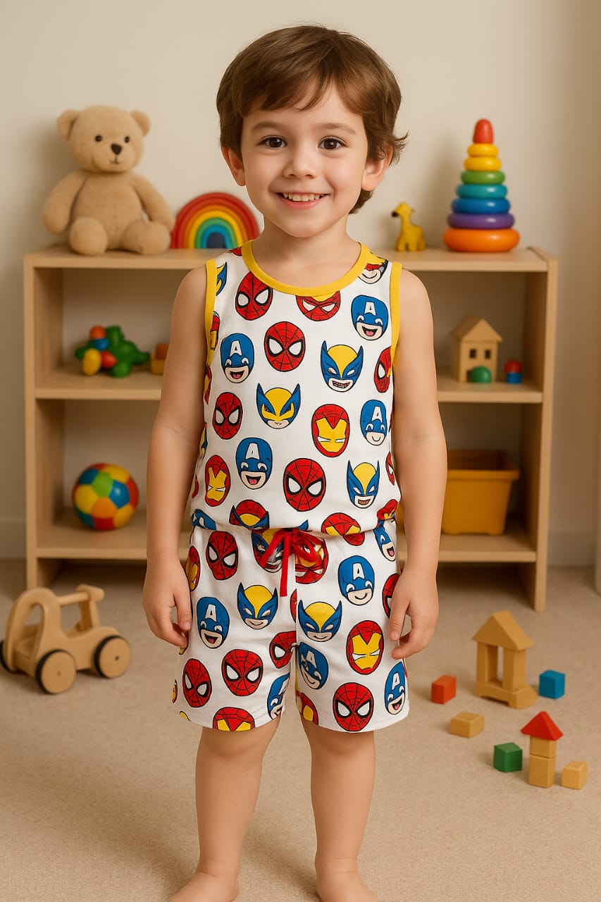 Boys Marvel Printed Tanktop (1-10)Y