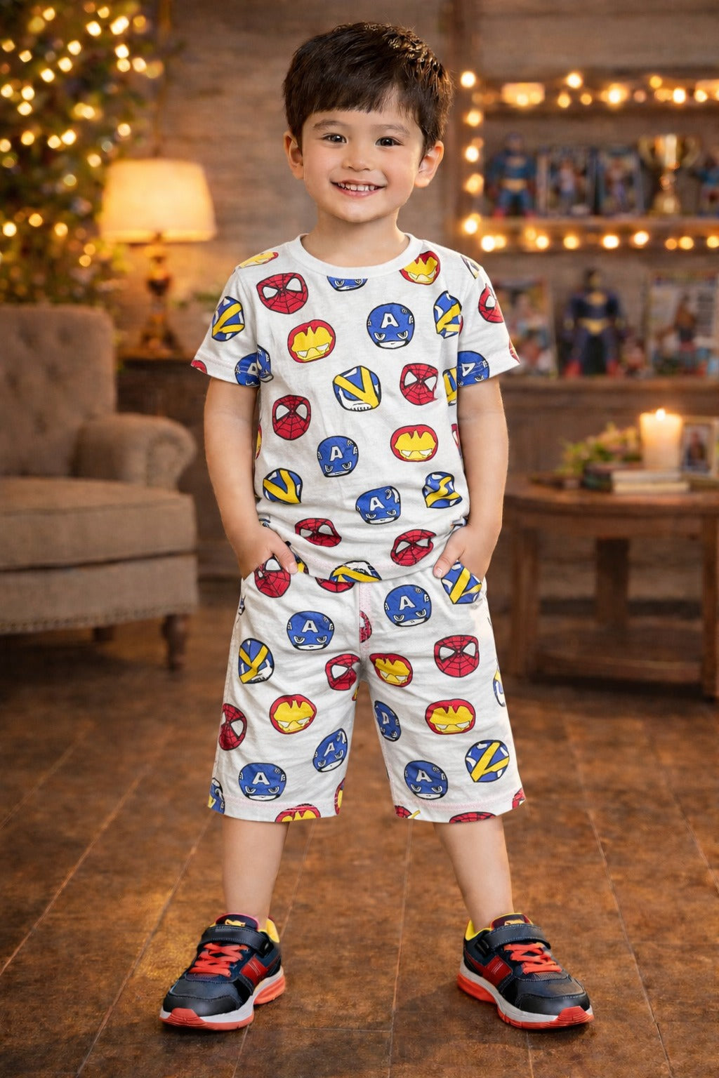 Boys Full Body Marvel printed suit (1-10)Years