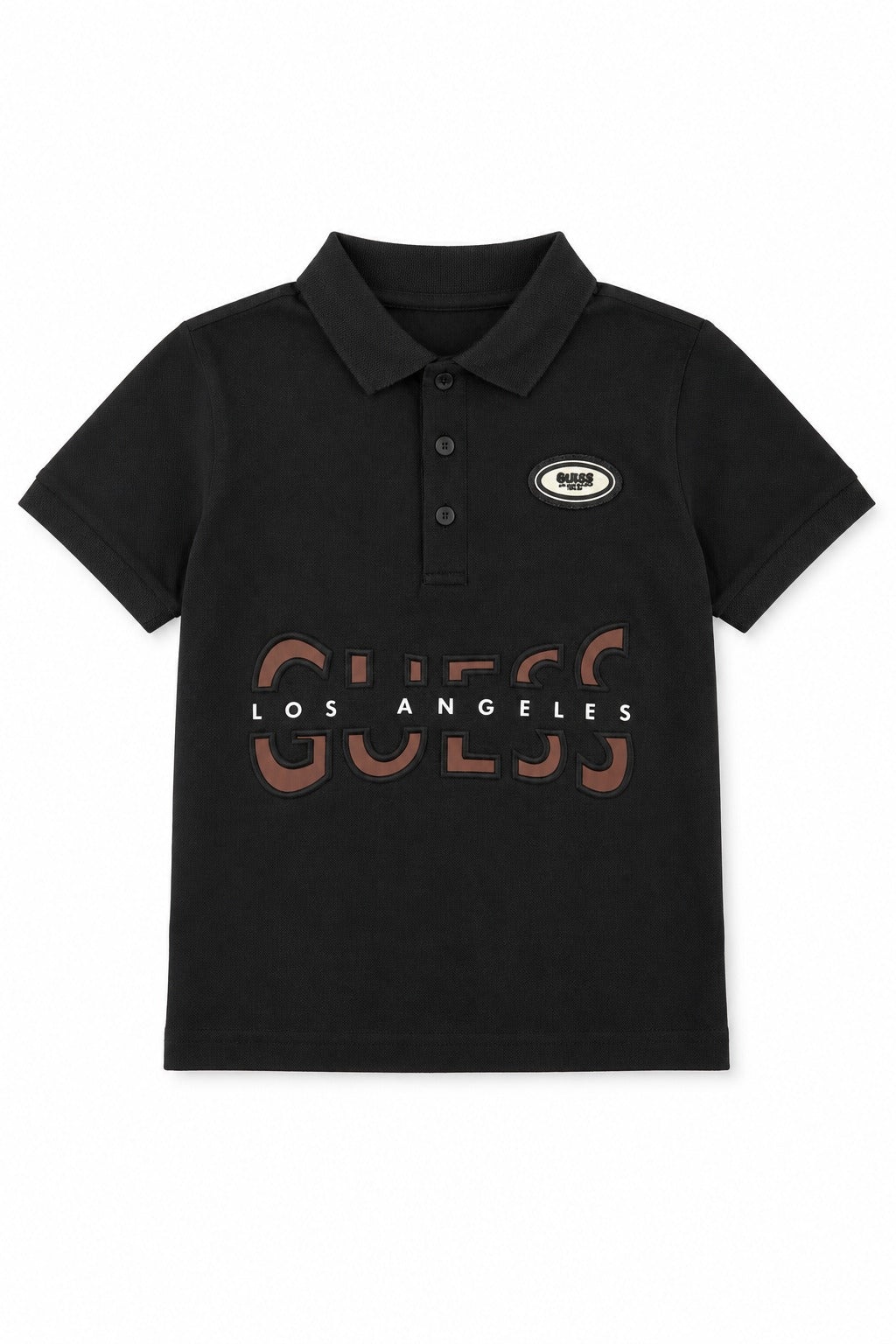 MBoss Boys Premium Black Polo T-Shirt & Denim Shorts Set