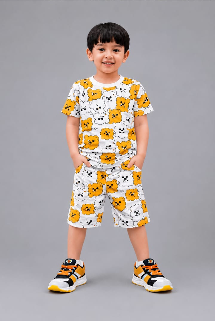 Boys Full Body Bear Printed Suit