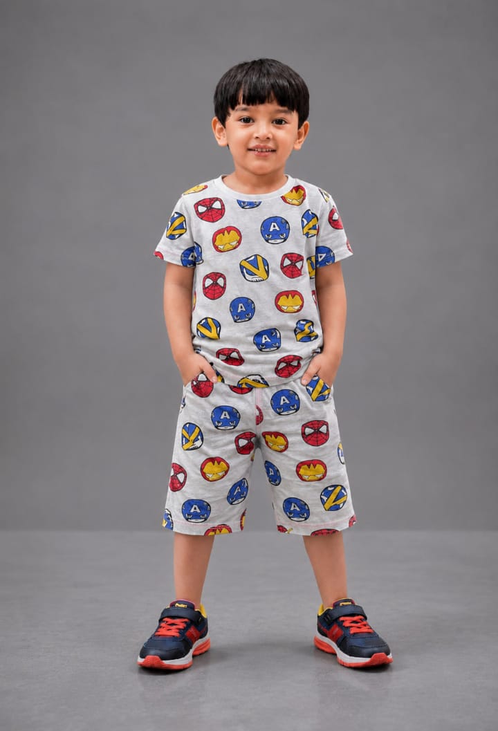 Boys Full Body Marvel Printed Suit